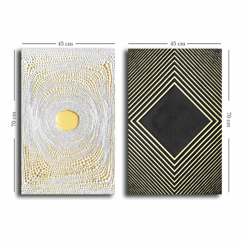 Peinture décorative sur toile (2 pièces)