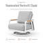 Chaise de patio en aluminium thermolaqué avec coussins Sunbrella® de qualité commerciale Santorini
