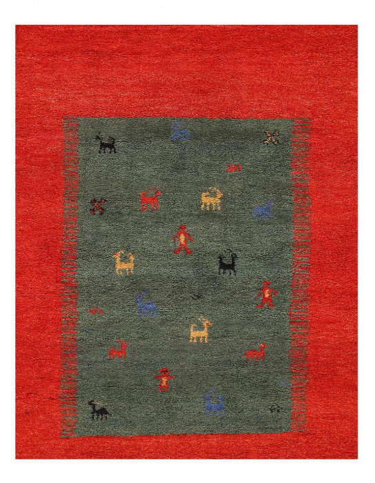 Tapis en laine d'agneau rectangulaire unique de 9 pi 11 po x 8 pi 2 po Larrissa