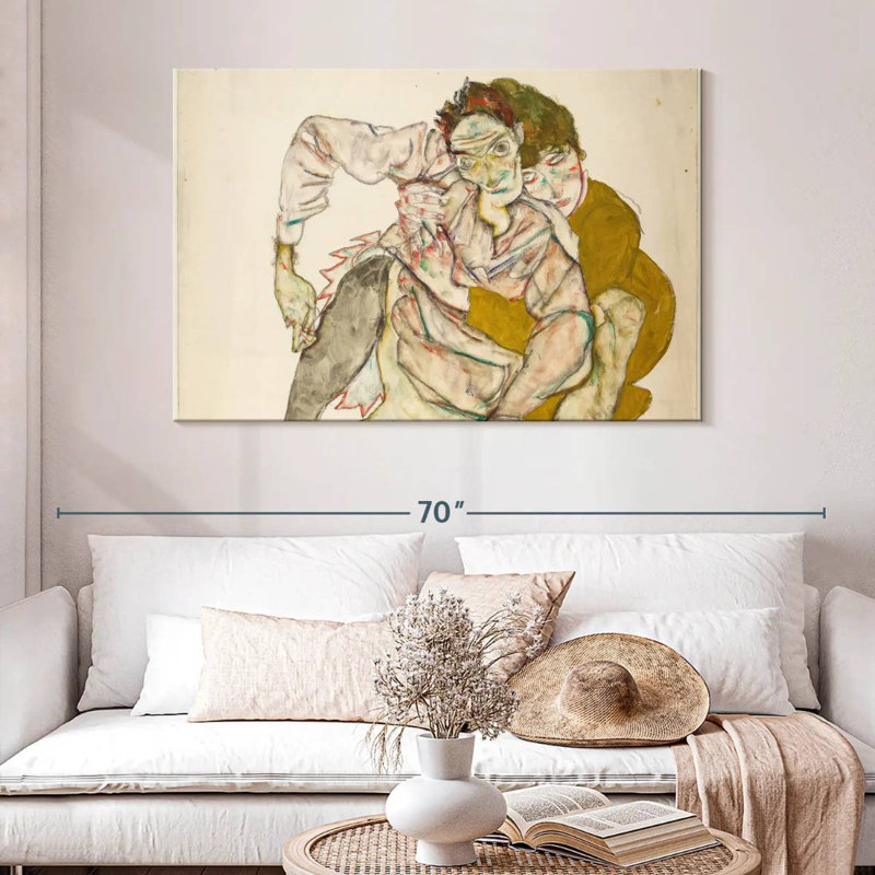Couple de Hardie assis, H 32 po x l 48 po