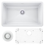 Precis 32" L x 19" W Undermount Kitchen Sink with Accessories