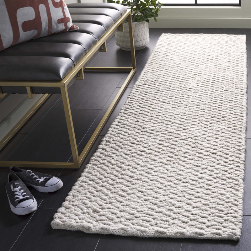Natura Hand Loomed Pet Yarn Pile Solid Color Rug, Runner 2'3" x 8'