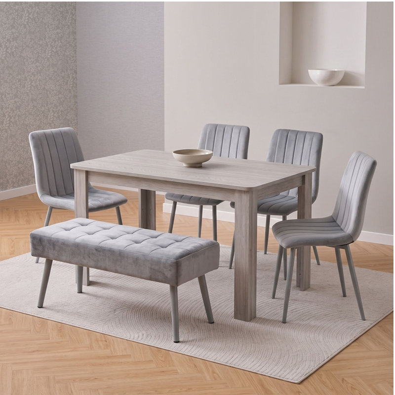 6 -Person Dining Set, Grey