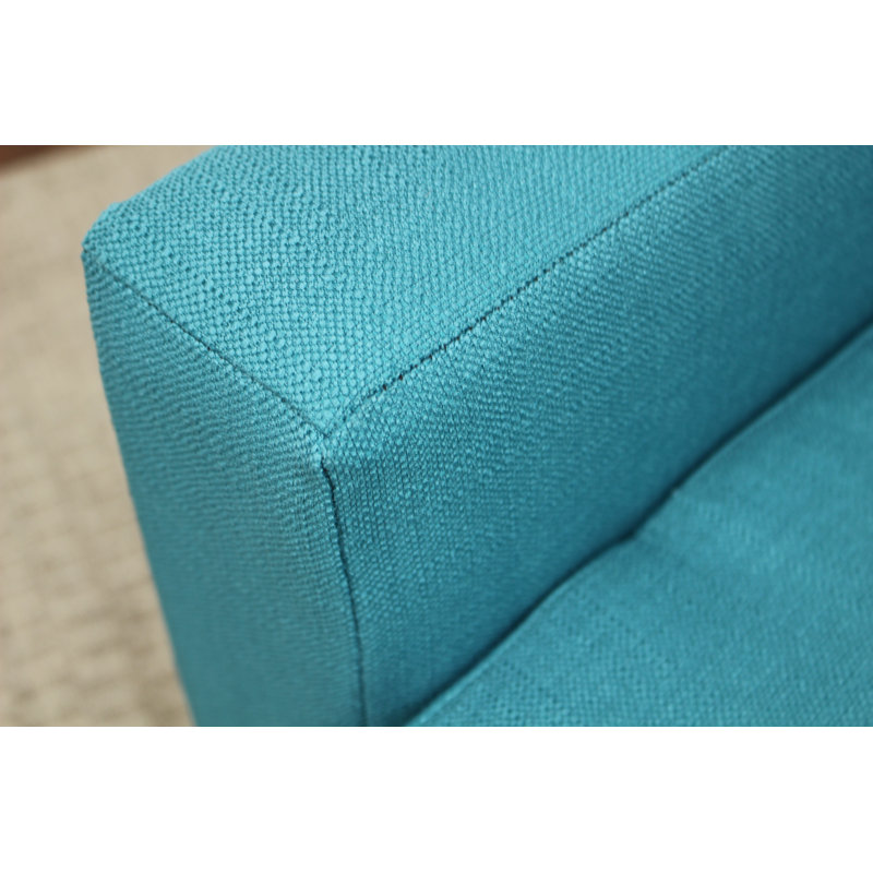 Donham Upholstered Accent Chair, Klein Peacock Basketweave