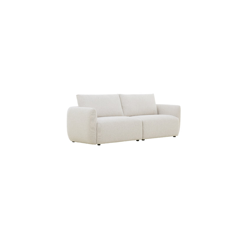 Naydia Sofa & Chaise, Beige Boucle