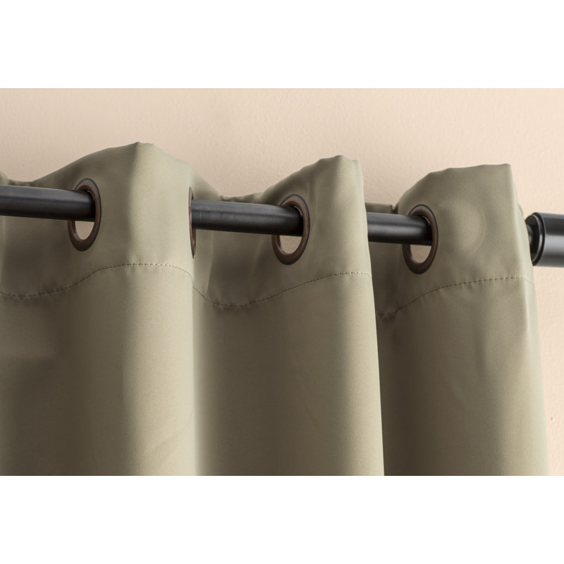 Adina Sevan Solid Thermal Grommet Curtain Panels, 52"W x 120"L, Olive