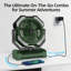 16000mAh Rechargeable Camping Misting Fan, 250ml Water Tank,4 Speed, Remote Control, Timer, 4 LED Brightness-113961411
