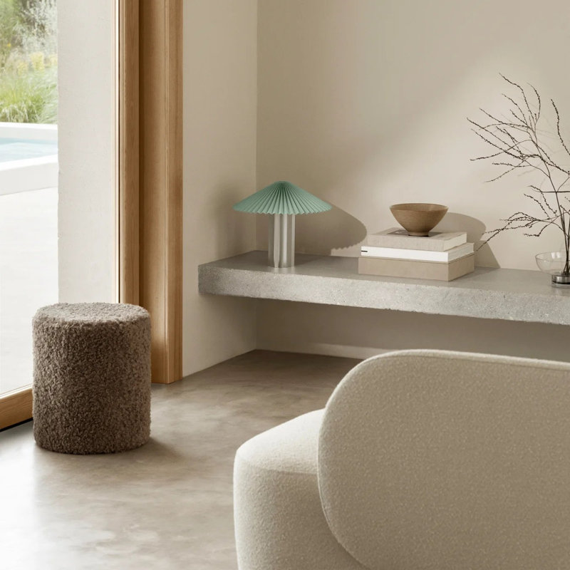 Solid Wood Accent Stool, Brown