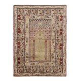 One-of-a-Kind 3'11”x4'11” Hand Knotted Area Rug