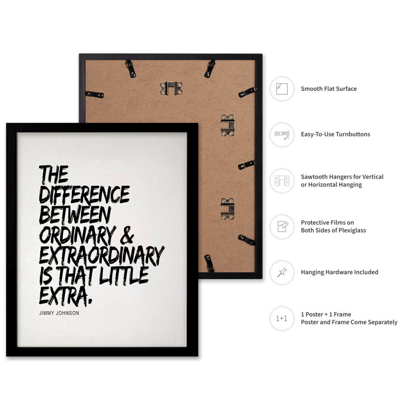 Ordinaire et extraordinaire, Black Framed, Poster, 18"H x 24"W