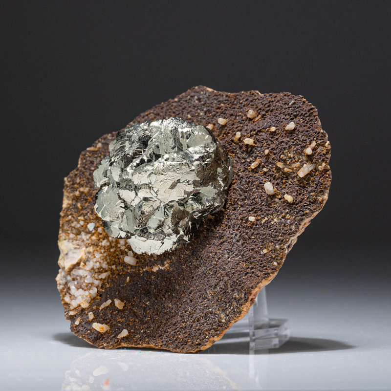 Pyrite Crystal Cluster on Matrix from Yaogangxian Mine Nanling Mountains Hunan Province China (0.7731 Lbs)