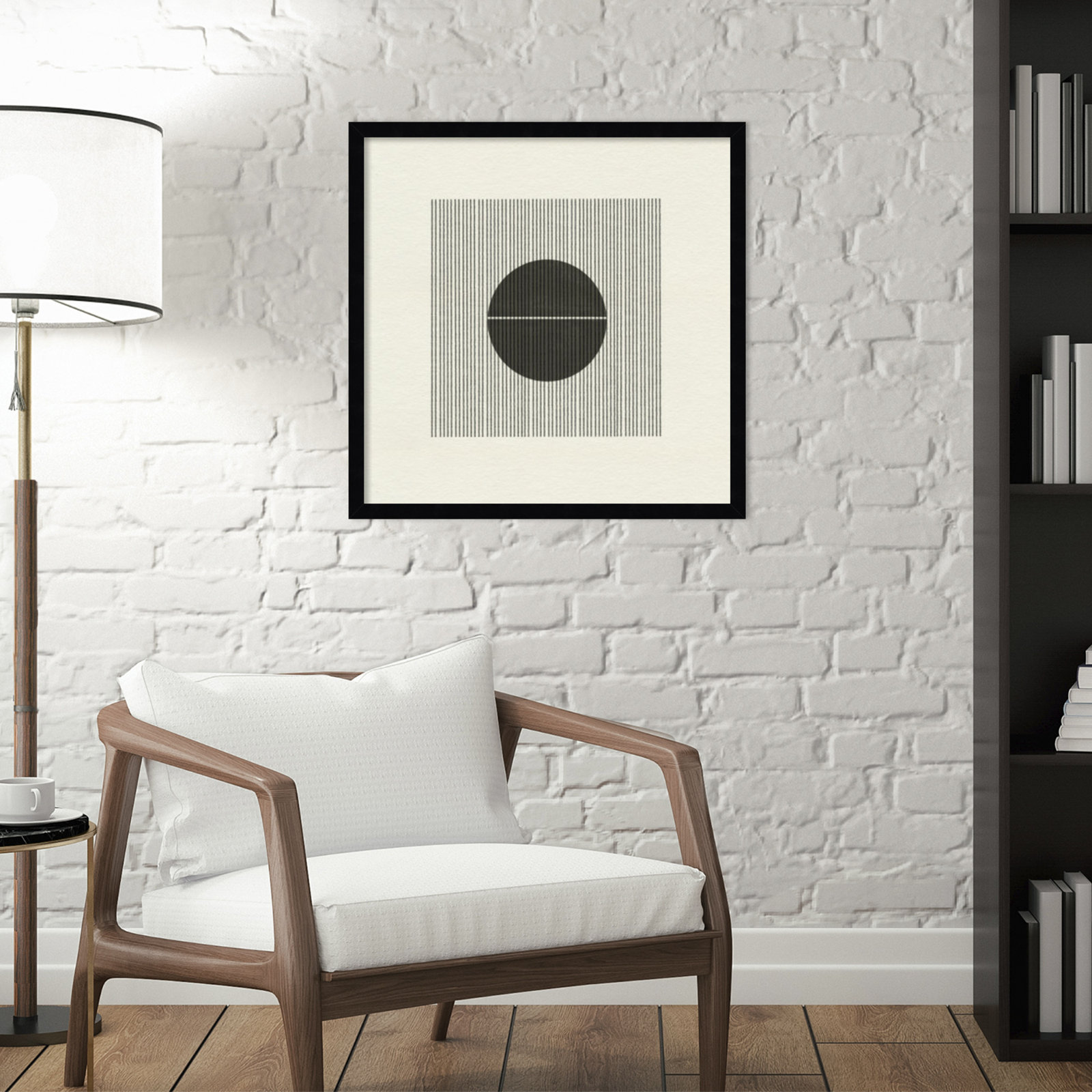Paper Object No 5 by The Miuus Studio, 21" H x 21" W x 1" D, Black