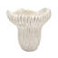 Corbeille à sable sable et ciment 9,3 x 9 x 8,7 po, finition beige texturée, forme irrégulière ondulée pour les herbes dans les espaces intérieurs aspect vieilli, plantes grasses