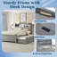 FAlano Wood Storage Platform Bed with LED Headboard, USB Charging Ports, Trundle Bed & Drawers-2095699622-2095699618