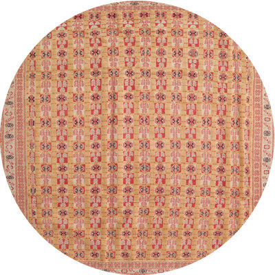 Tapis de zone jaune/rose contemporaine