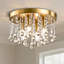 Plafonnier encastré cylindrique en cristal 11,8 po Theodora-180961239