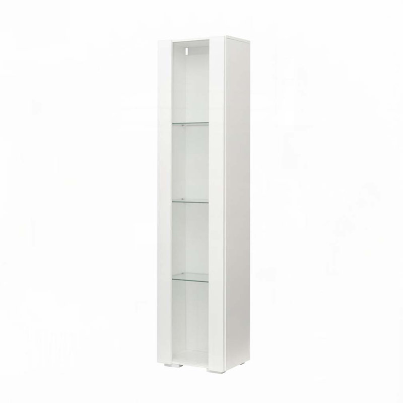 Armoire de cuisine avec lampe à bande, Blanc