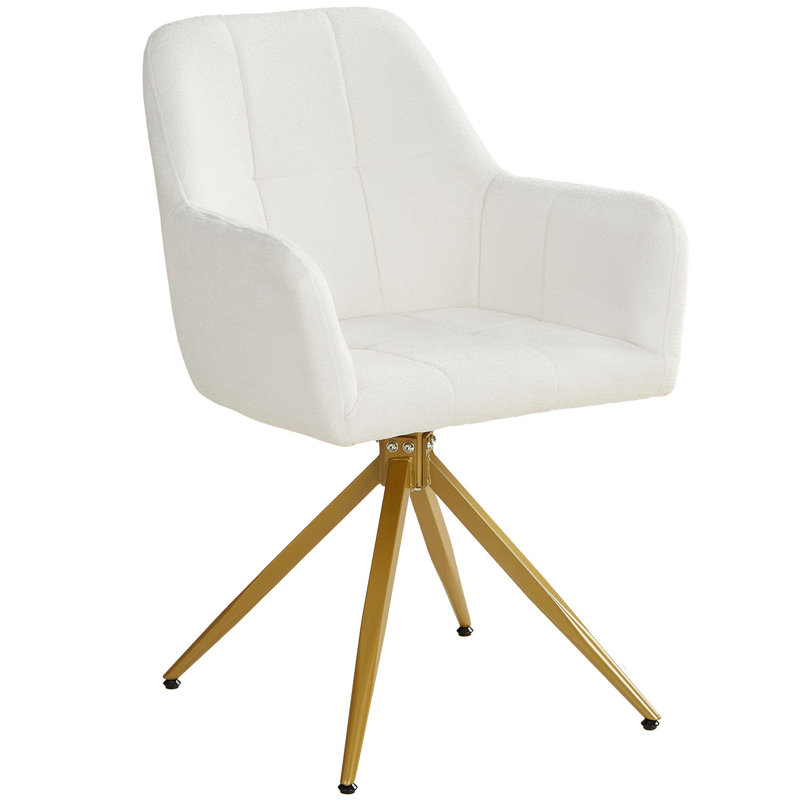 Maglione Upholstered Armchair, Beige, Gold colours