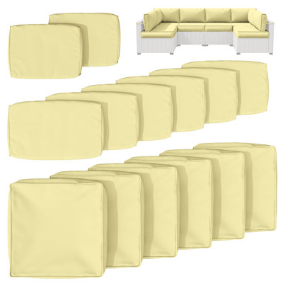 14-Piece Outdoor Seating Group Cushion Cover, Only Covers