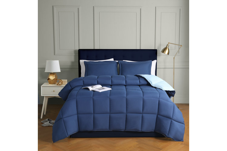 Wynton Microfiber Reversible 3 Piece Comforter Set