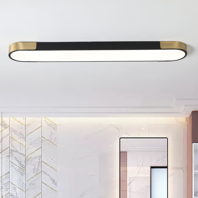 Plafonnier encastré rectangulaire 1 lumière DEL Masek, H 1,8 po x l 47,2 po x P 6,3 po