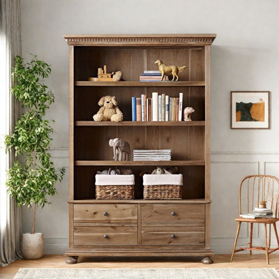 Vitrine en bois massif American Retro