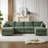 113.5'' Modular Sectiona Corduroy Sofa-235992512