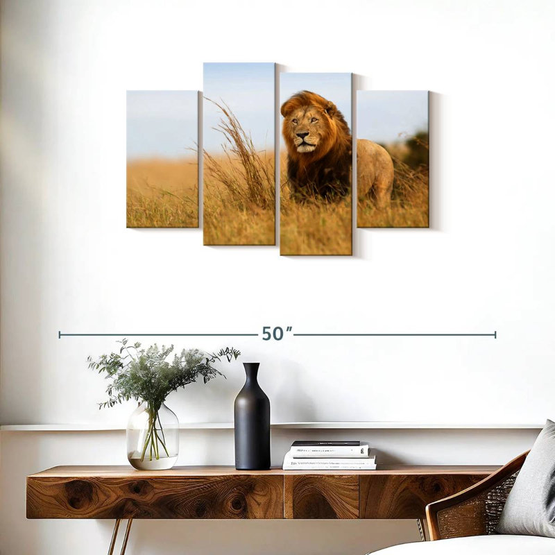 Lion safari Brampt, 22" H x 36" W