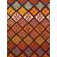 Tapis unique rouge / orange / bleu / mauve 8 pi 6 po x 11 pi 4 po Kilim