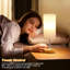 Lampe de table de chevet tactile avec USB - Lampe en bois à intensité variable 3 voies pour table de chevet, lampe de bureau avec station de charge pour dortoir, salon, bureau, chambre d'enfant