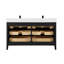 60" Solid Wood Sink Vanity With 1" Artificial Stone Top-1454695167-1454695154