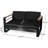 Aluminum Outdoor With Dark Cushions - Style Water- Cover And Horizontal Channel Tufting