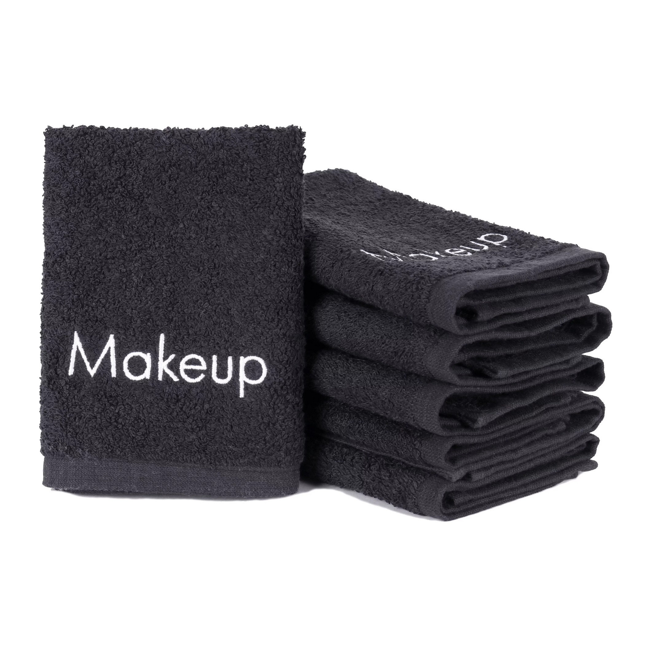 Black Make Up Washcloths Set