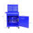 Metal Tool Cabinet For Garage With Adjustable Shelf & Side Handles - Blue 5 Box Lockable Wheels Hanging Panel-749801524