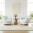 Modern Upholstered Swivel Barrel Chair With Solid Wood Base-1349720234