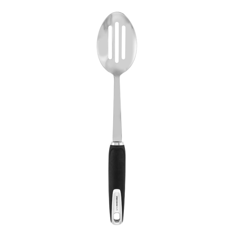Tower T832189 Precision Plus Slotted Spoon with Softtex Handle and Hanging Loop, BPA Free, Stainless Steel