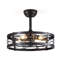 Ventilateur de plafond en cage noir élégant de 20 po avec télécommande et ensemble d'éclairage Cissline-1458025045-1458025066