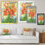 «Blossoming Orange Flowers In The Garden», décoration murale traditionnelle sur toile-993295319-993294377
