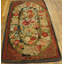 Antique Hooked American Wool Small Scatter Size 1890s Rug