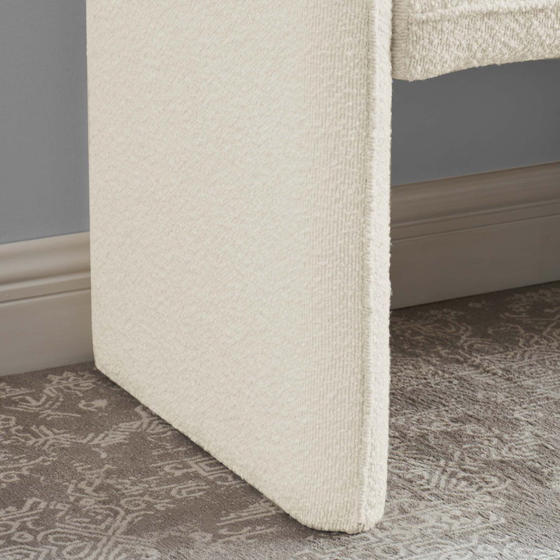 Repose-pieds en lin, Beige