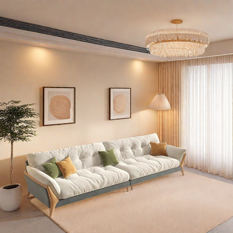Canapé Modern, H 38,18 po x l 125,98 po x P 36,61 po, 4