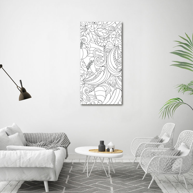 Zentangle Background - Wrapped Canvas Print