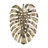 24.8X17.3X2" Gold Monstera Leaf Wall Décor