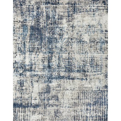 Tapis bleu marine abstrait Gosling
