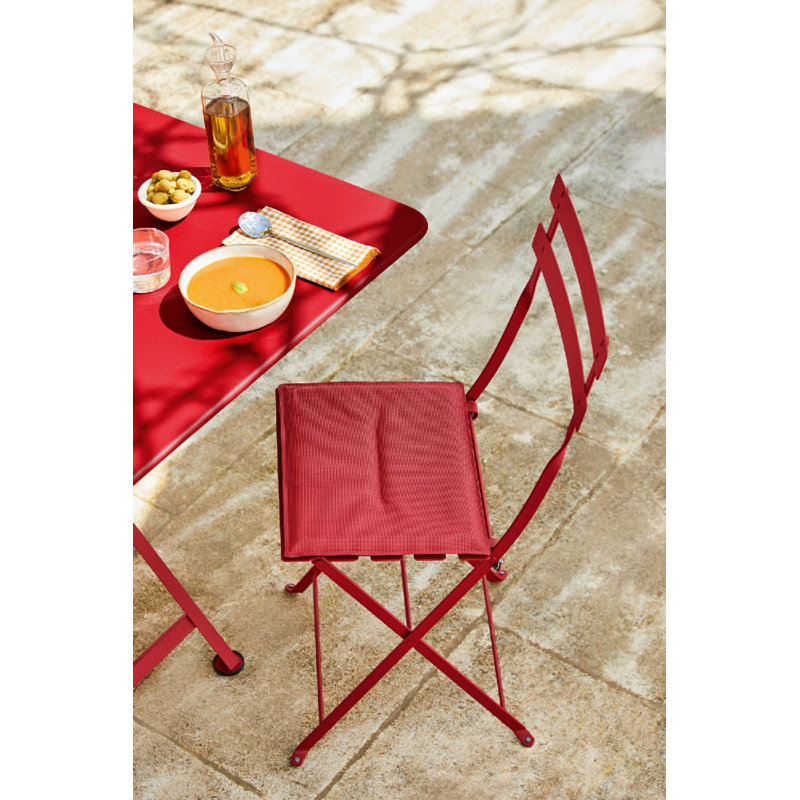 Bistro Outdoor 1'' Dining Chair Seat Cushion, Chili Red
