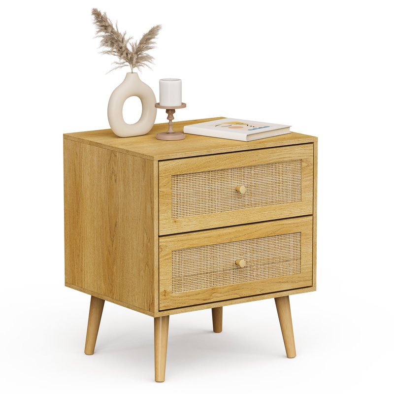48cm W Manufactured Wood Bedside Table