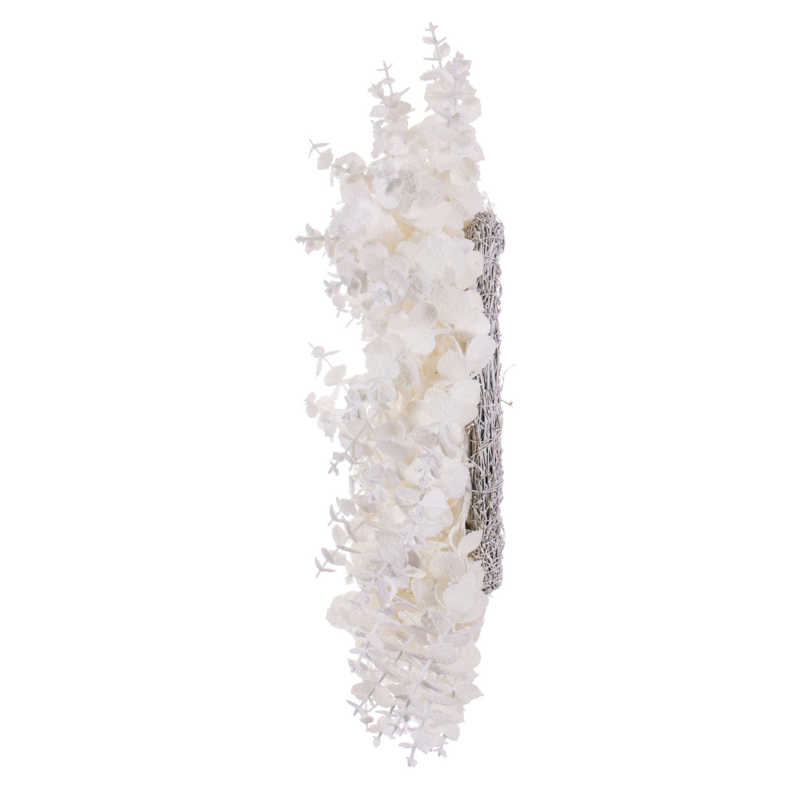 Artificial 24" Eucalyptus Wreath, White
