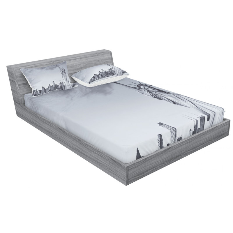 Microfiber Sheet Set, Queen Sheet Set with Fitted Sheet