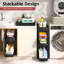 4 Pack Under Sink Organizer, Bathroom Organizers And Storage, 2 Tier Multi-Use Pull Out Cabinet Organizer With Hang Hooks And Cups (Black, 4 Pack)