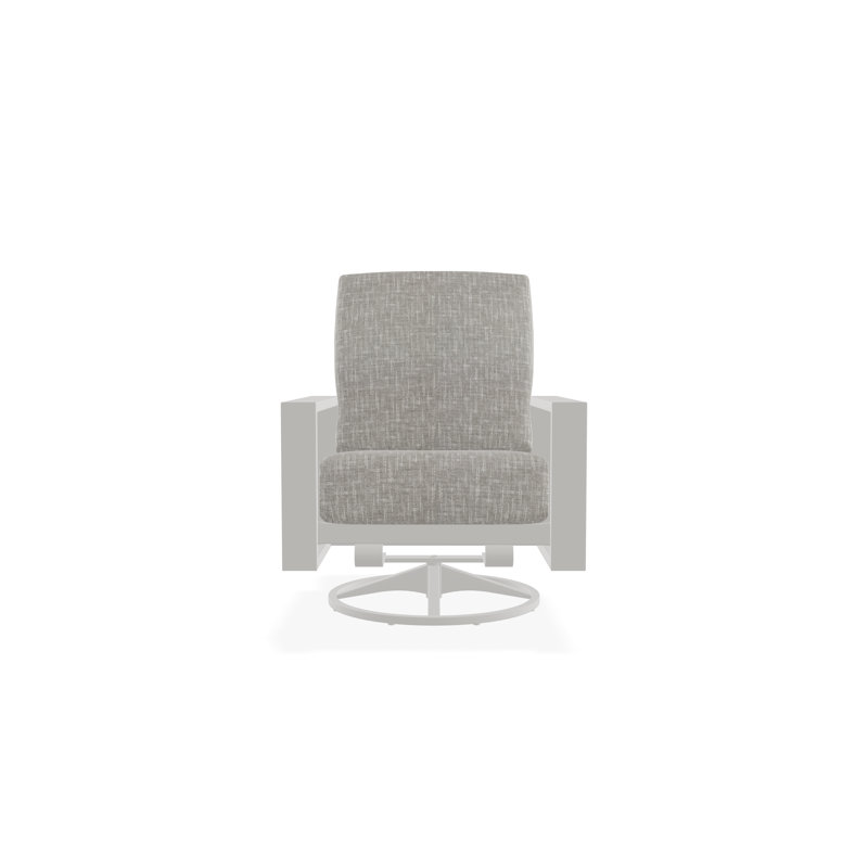 Chaise berçante pivotante Larssen, Neige, Étain